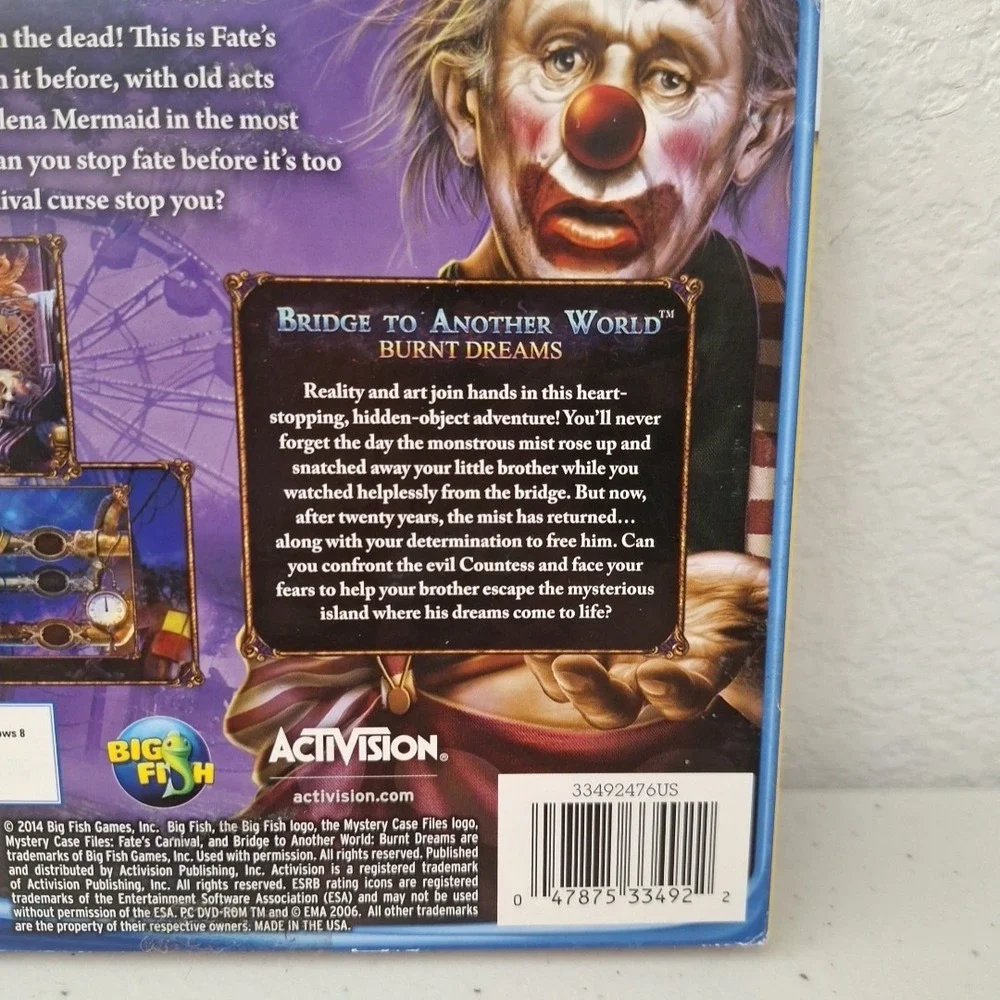 Mystery Case Files: Fate's Carnival PC DVD-ROM Hidden Object Game Big Fish Games